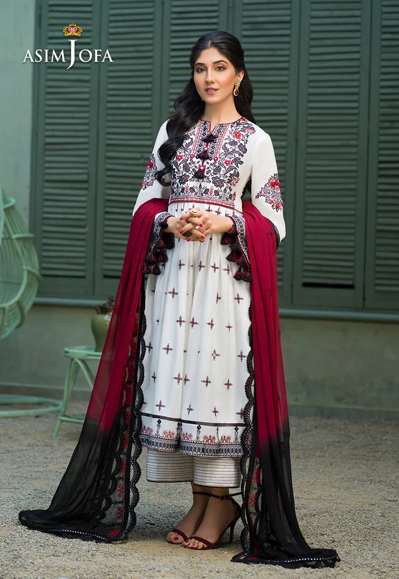 Asim Jofa Festive Jashn Ajfc-41 Embroidered Cotton 3 Pcs - Image 3