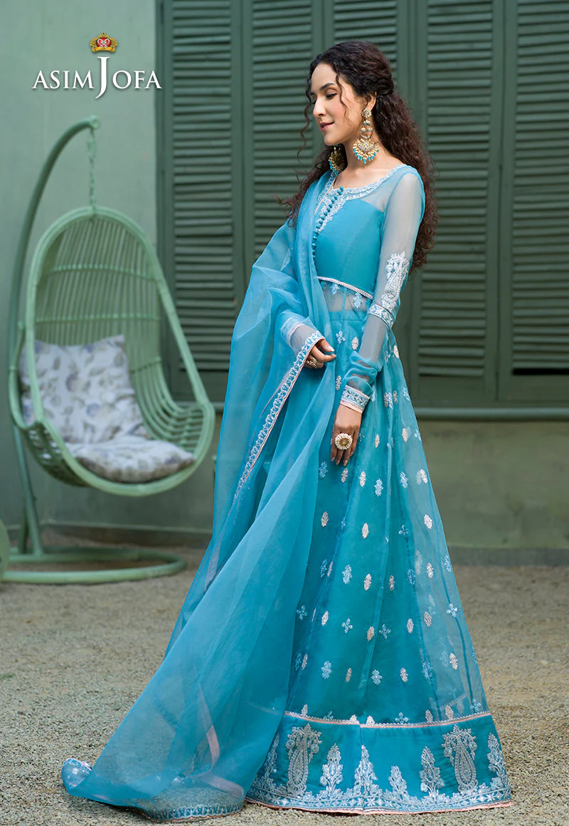 Asim Jofa Festive Jashn Ajfc-43 Embroidered Organza 3 Pcs - Image 4