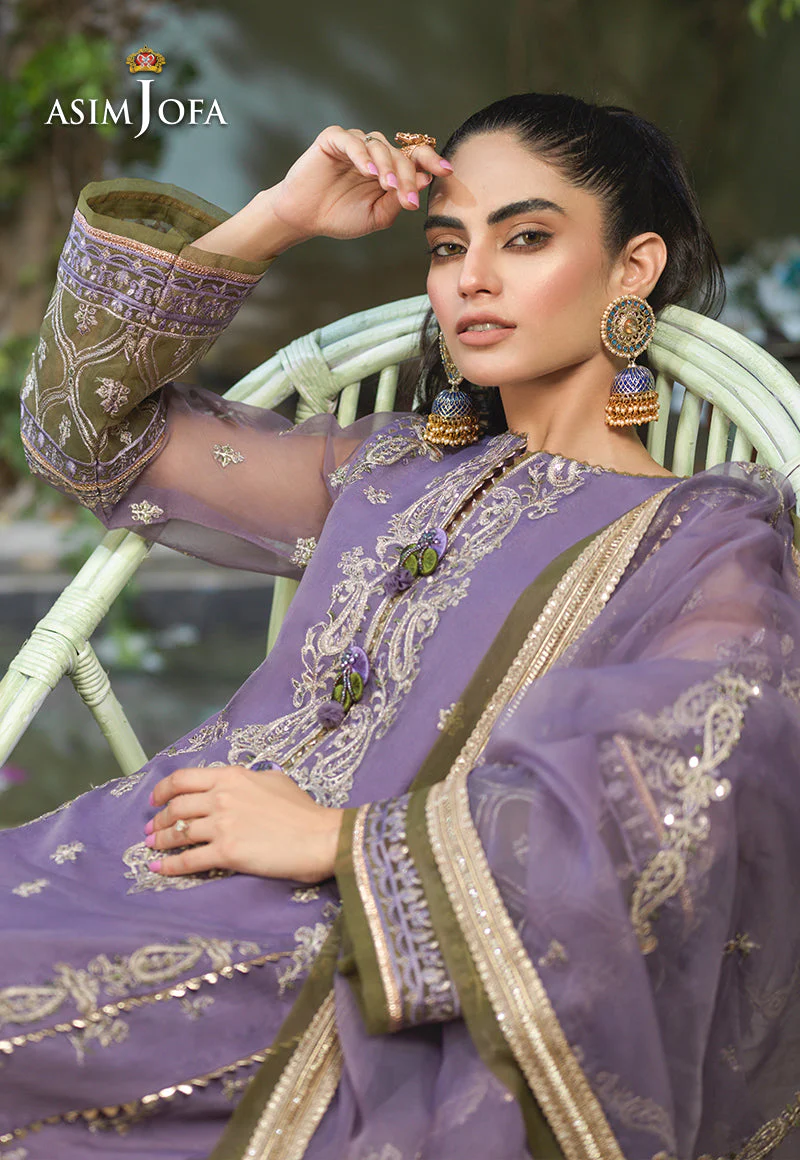Asim Jofa Festive Jashn Ajfc-51 Embroidered Organza 3 Pcs - Image 7
