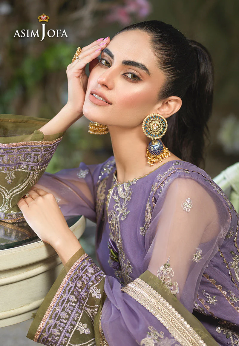 Asim Jofa Festive Jashn Ajfc-51 Embroidered Organza 3 Pcs - Image 9