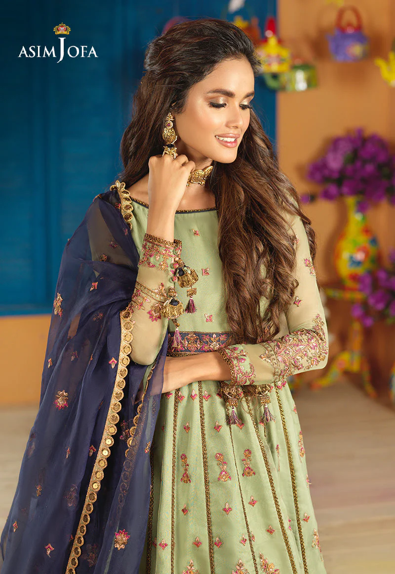Asim Jofa Basant Festive Ajfc-56 Embroidered Organza 3 Pcs - Image 2