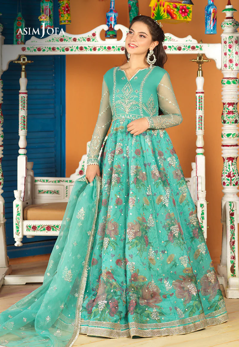 Asim Jofa Basant Festive Ajfc-62 Embroidered Organza 3 Pcs - Image 6