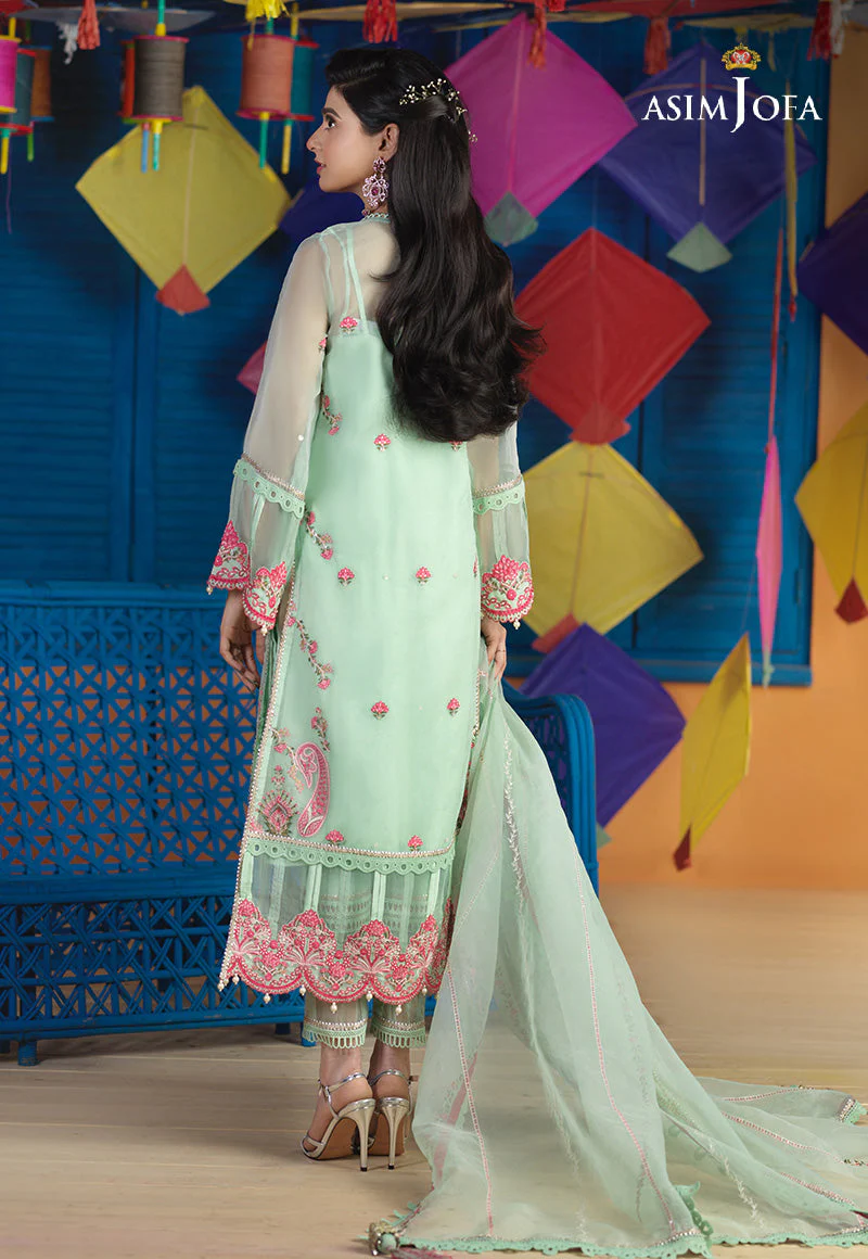 Asim Jofa Basant Festive Ajfc-66 Embroidered Organza 3 Pcs - Image 6