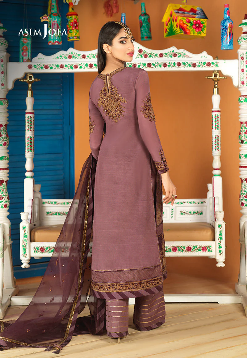 Asim Jofa Basant Festive Ajfc-71 Embroidered Silk 3 Pcs - Image 5