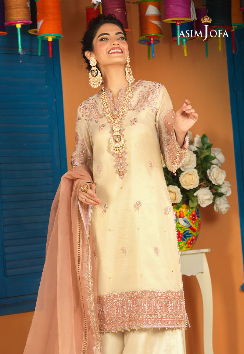 Asim Jofa Basant Festive Ajfc-74 Embroidered Organza 3 Pcs - Image 3