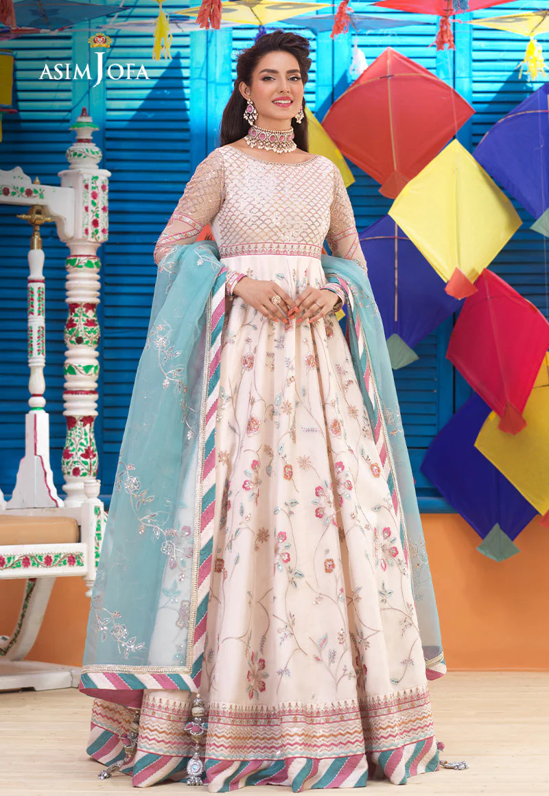 Asim Jofa Basant Festive Ajfc-76 Embroidered Organza 3 Pcs