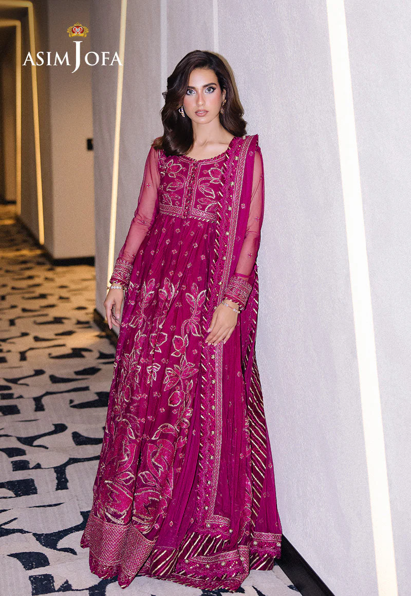Asim Jofa Designers Limited Edition Ajffd-10 Embroidered Net Stitched 3 Pcs