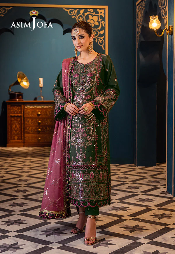 Asim Jofa Designers Limited Edition Ajfid-23 Embroidered Stitched 3 Pcs