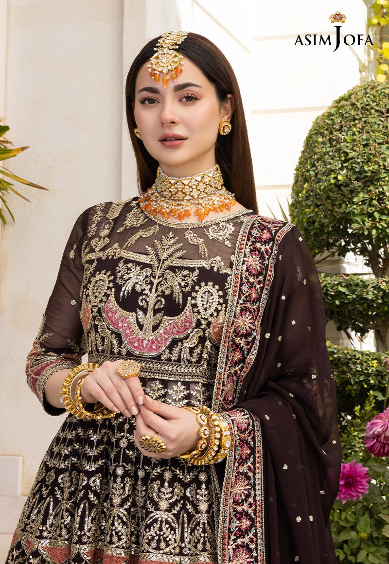 Asim Jofa RTW Luxury Pret '23 Ajhj-16 Embroidered Chiffon 3 Pcs - Image 9