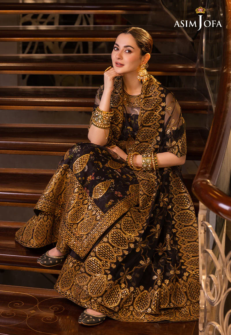 Asim Jofa RTW Luxury Pret '23 Ajhj-23 Embroidered Organza 3 Pcs - Image 5