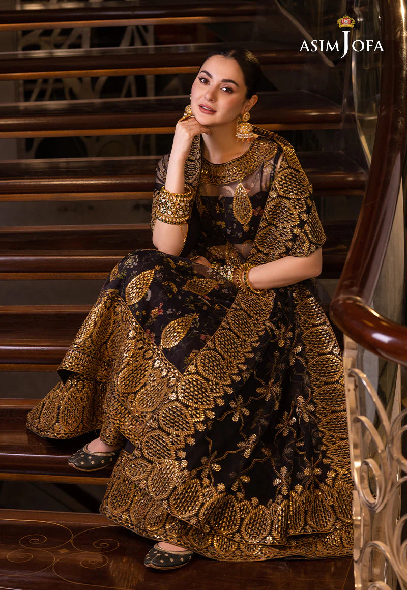 Asim Jofa RTW Luxury Pret '23 Ajhj-23 Embroidered Organza 3 Pcs - Image 7