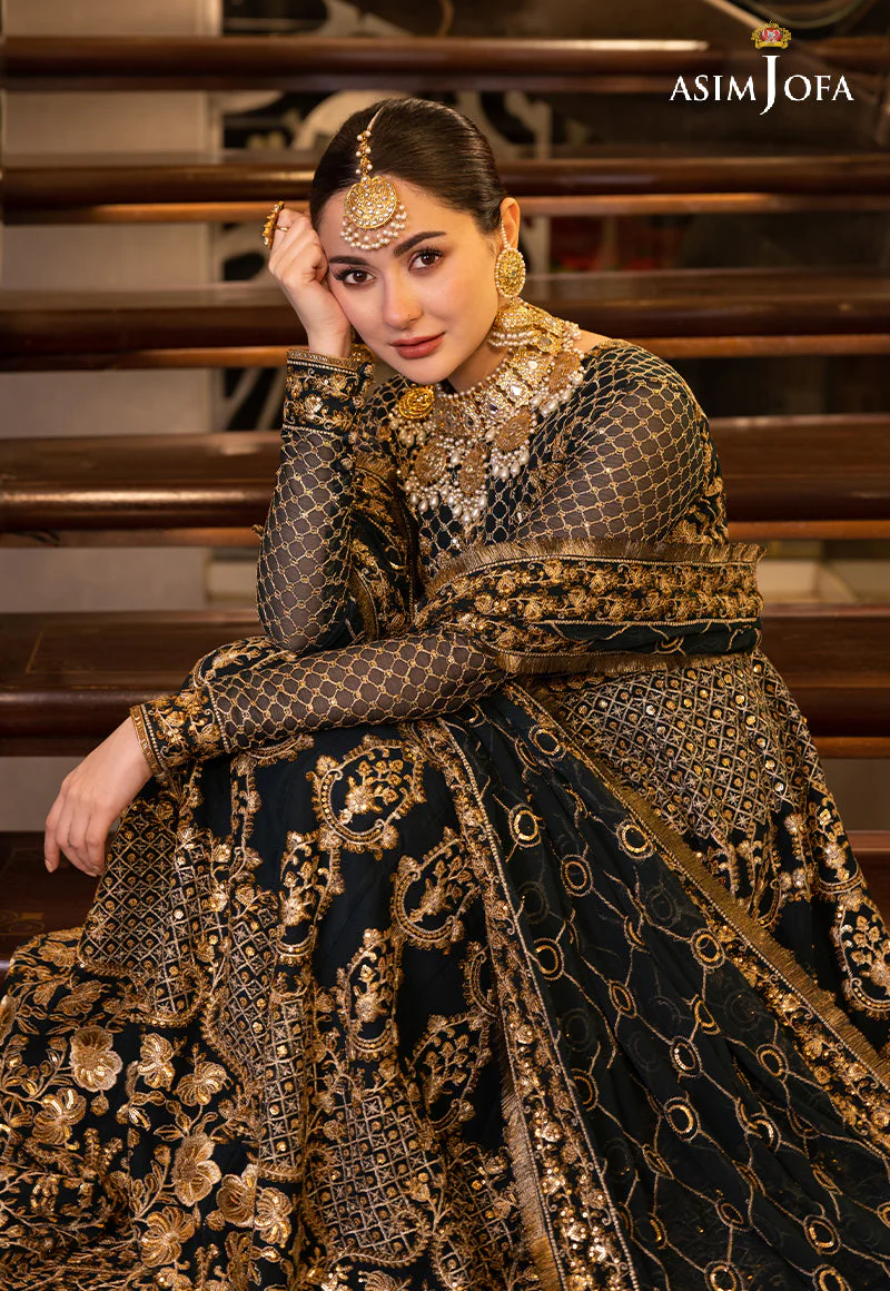 Asim Jofa RTW Luxury Pret '23 Ajhj-25 Embroidered Chiffon 3 Pcs - Image 9