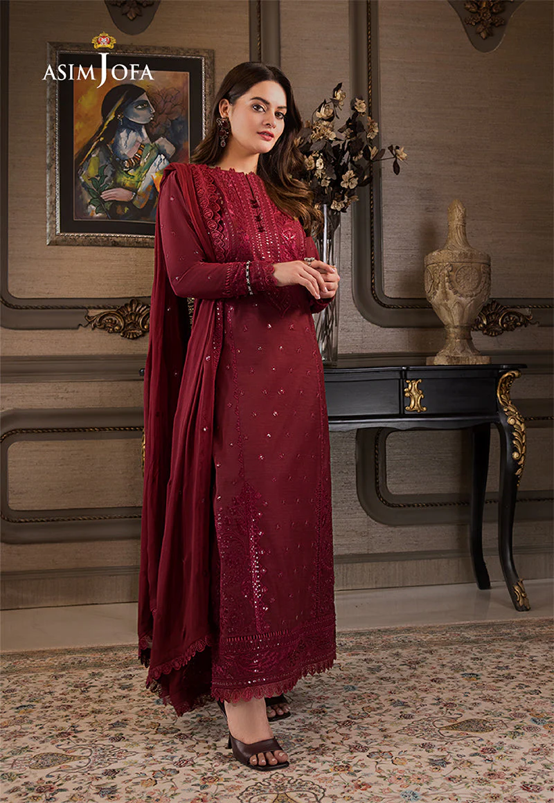 Asim Jofa Iqra/Minal Edit Ajim-06 Embroidered Cotton 3 Pcs - Image 6
