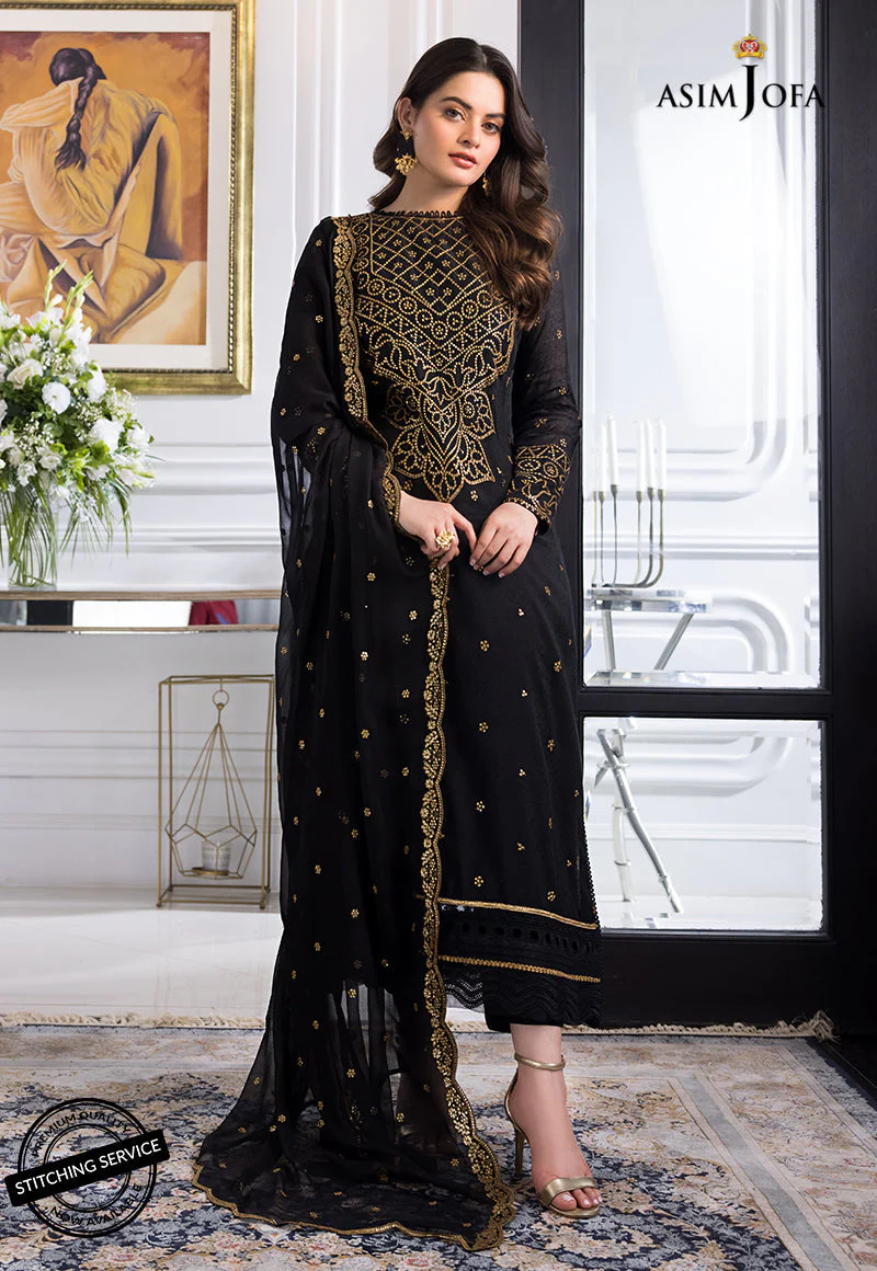 Asim Jofa Iqra/Minal Edit Ajim-14 Embroidered Self-Jacquard 3 Pcs