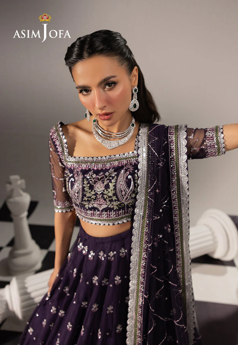 Izel By Asim Jofa Unstitched Formals Suit-AJIZL-15 - Image 4