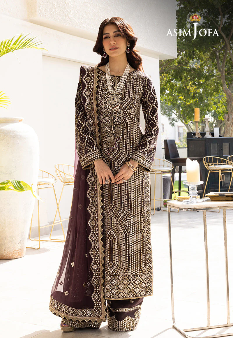 Asim Jofa Mera Haseen Jora - RTW Ajjh-01 Embroidered Raw Silk 3 Pcs - Image 15