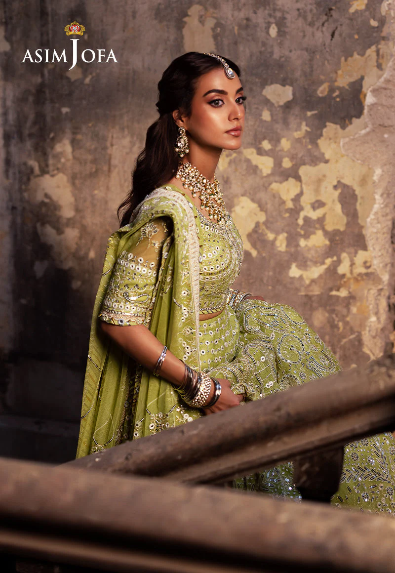 Asim Jofa Designers Limited Edition Ajkbd-04 Embroidered Net Stitched 3 Pcs - Image 10