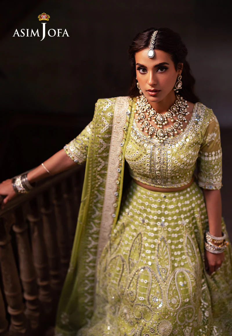Asim Jofa Designers Limited Edition Ajkbd-04 Embroidered Net Stitched 3 Pcs - Image 7