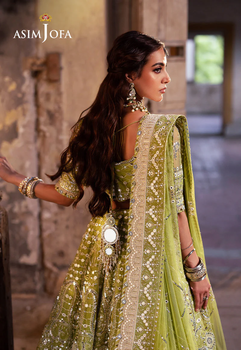 Asim Jofa Designers Limited Edition Ajkbd-04 Embroidered Net Stitched 3 Pcs - Image 9