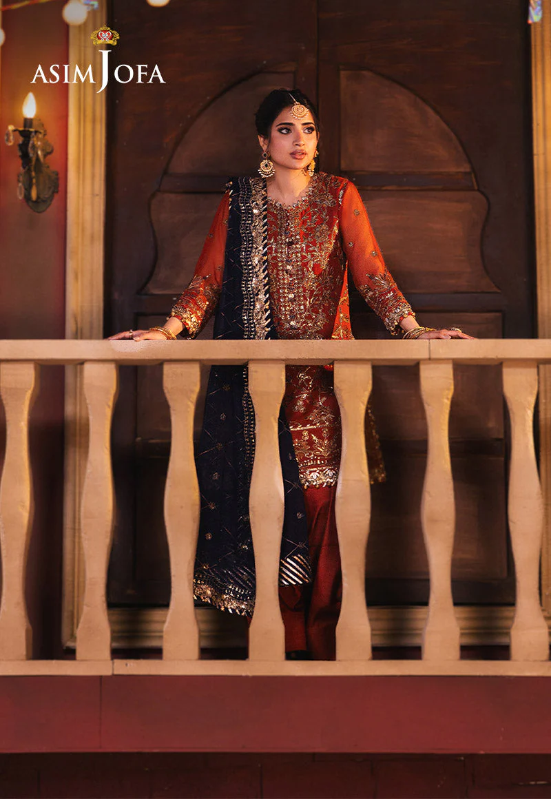 Asim Jofa Designers Limited Edition Ajkkd-10 Embroidered Chiffon 3 Pcs - Image 4