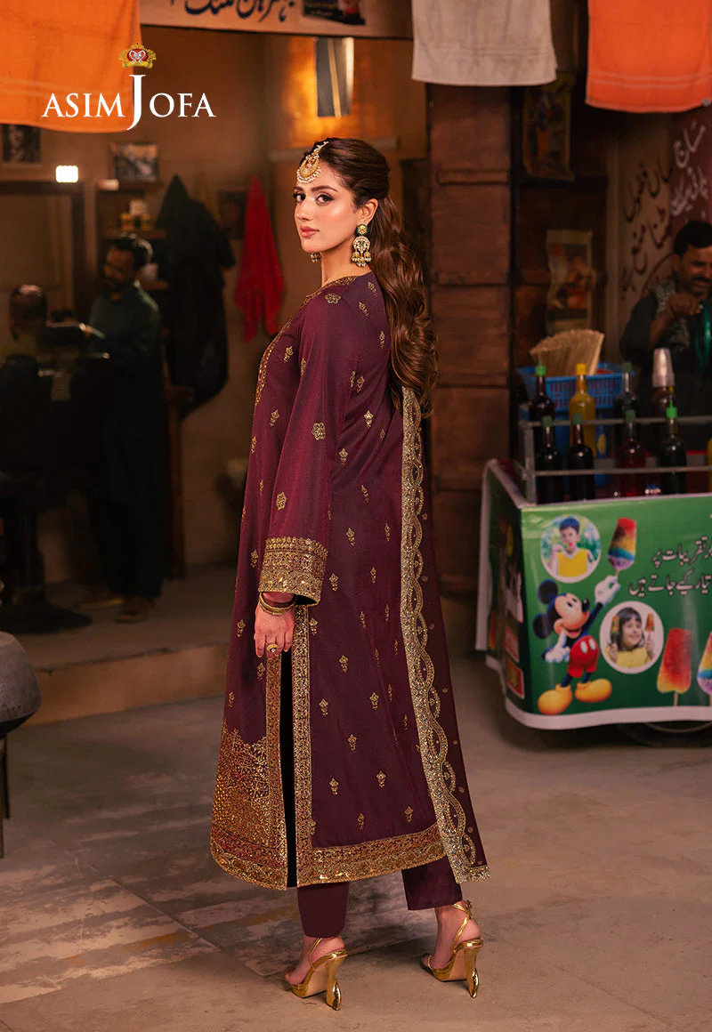 Asim Jofa Chamkeeli Pret Ajkkb-01 Embroidered Stitched 3 Pcs - Image 2