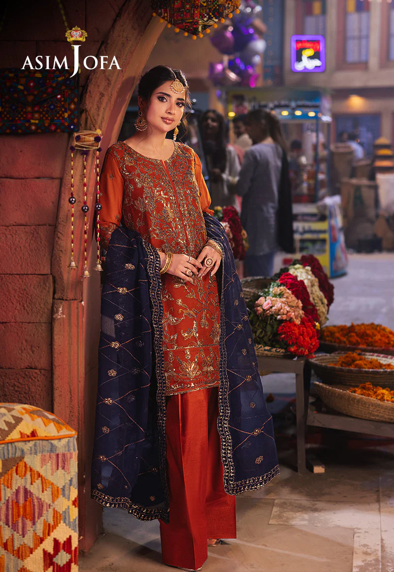 Chamkeeli By Asim Jofa Stitched 3 Piece Formals Pret Suit-AJKKB-10
