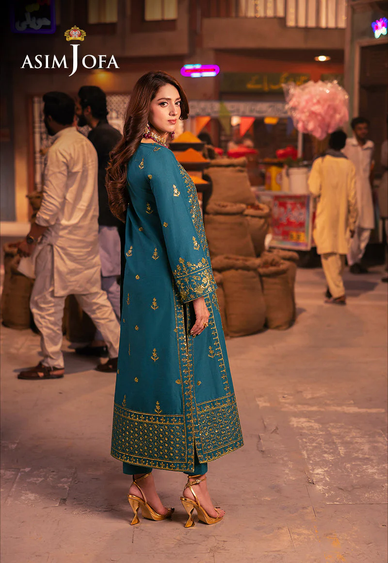 Chamkeeli Pret By Asim Jofa Ajkkb-27 Emb Twisted Silk Stitched 3 Pcs - Image 2