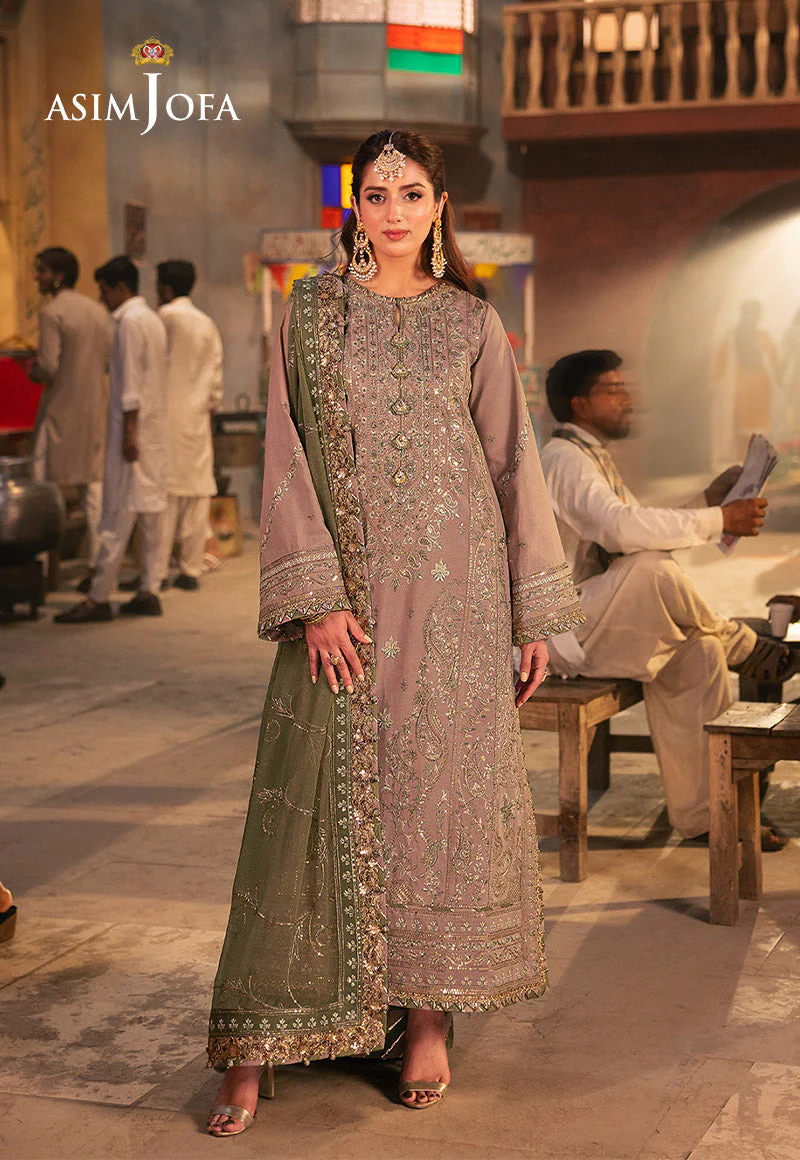 Asim Jofa Designers Limited Edition Ajkkd-08 Embroidered Stitched 3 Pcs
