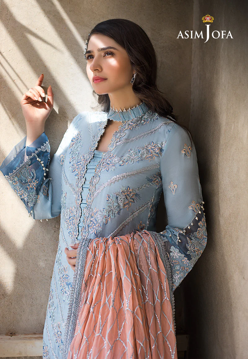 Asim Jofa Limited Edition Vol-1 2021 Ajle-02 Embroidered Silk 3 Pcs - Image 4