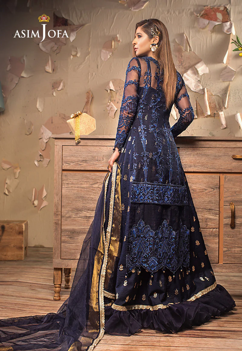 Asim Jofa Limited Edition Vol-1 2021 Ajle-09 Embroidered Organza 3 Pcs - Image 2