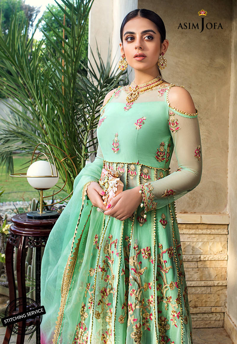 Asim Jofa Limited Edition Vol-1 2021 Ajle-14 Embroidered Silk 3 Pcs - Image 2