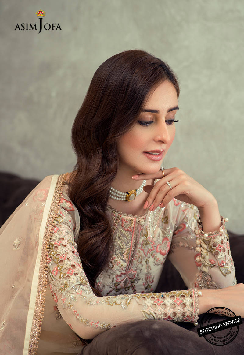 Asim Jofa Limited Edition Vol-1 2021 Ajle-16 Embroidered Organza 3 Pcs - Image 9