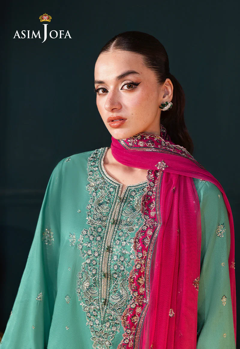 Lumiera By Asim Jofa Unstitched 3 Piece Festive Suit-AJLFC-04 - Image 3