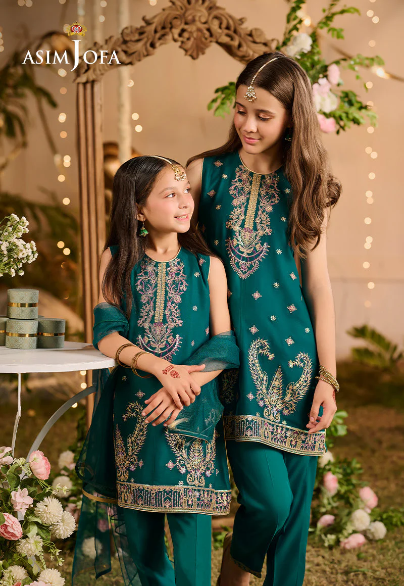 Asim Jofa Kids Pret Ajlk-01 Embroidered Poly Chiffon 3 Pcs - Image 7