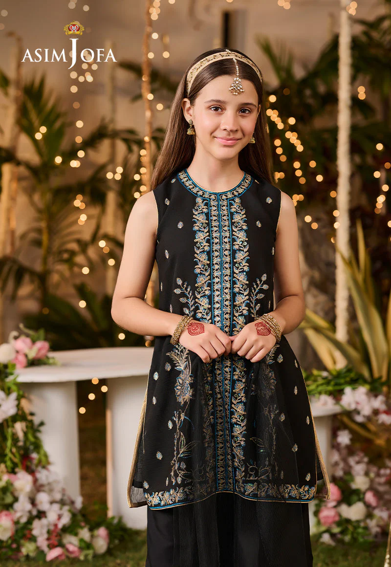 Asim Jofa Kids Pret Ajlk-05 Embroidered Poly Chiffon 3 Pcs - Image 3