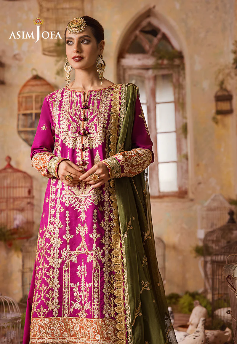 Asim Jofa Luxury Lawn '23 Ajlr-02 Designers Stitched Embroidered Silk 3 Pcs - Image 3