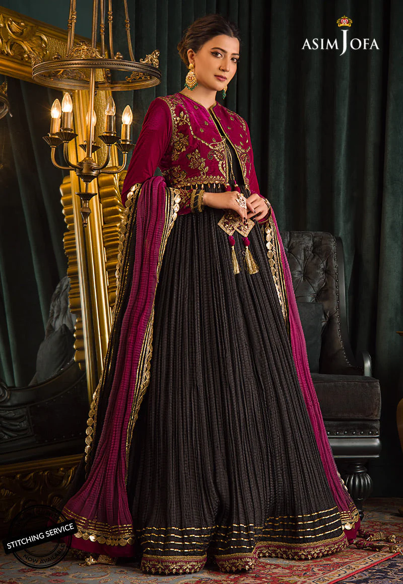 Asim Jofa Makhmal Velvet 2021 Ajmr-08 Embroidered Velvet 3 Pcs