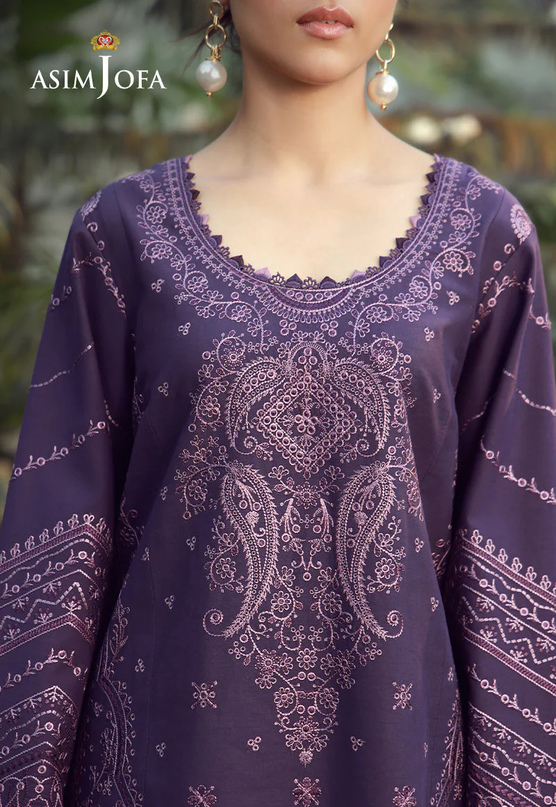Aira By Asim Jofa Unstitched 3 Piece Emb Cambric Summer Suit-AJMUB-05 - Image 5