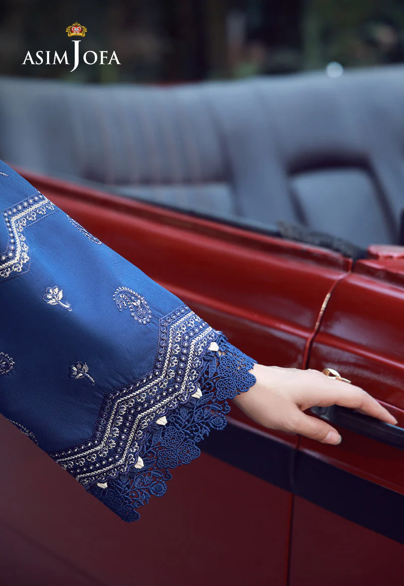 Aira By Asim Jofa Unstitched 3 Piece Emb Cambric Summer Suit-AJMUB-06 - Image 5