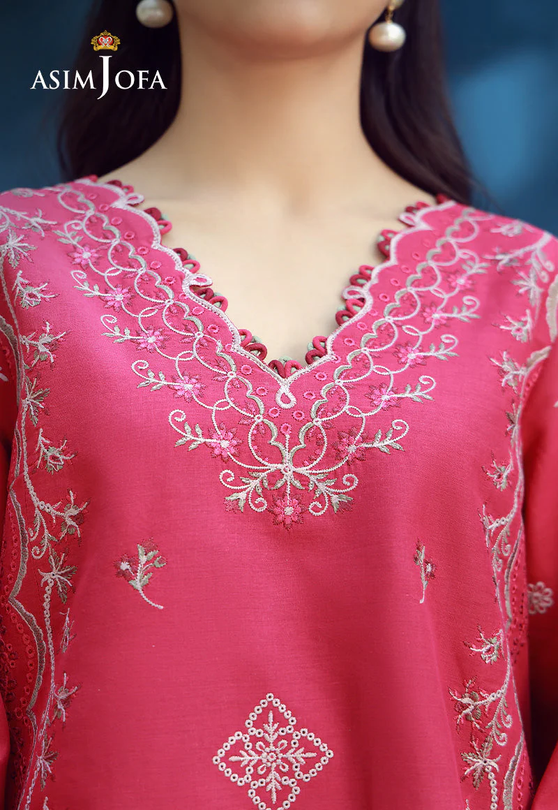 Aira By Asim Jofa Unstitched 3 Piece Emb Cambric Summer Suit-AJMUB-12 - Image 4