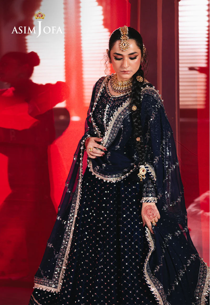 Asim Jofa Designers Limited Edition Ajmvd-03 Embroidered Velvet Stitched 2 Pcs - Image 10