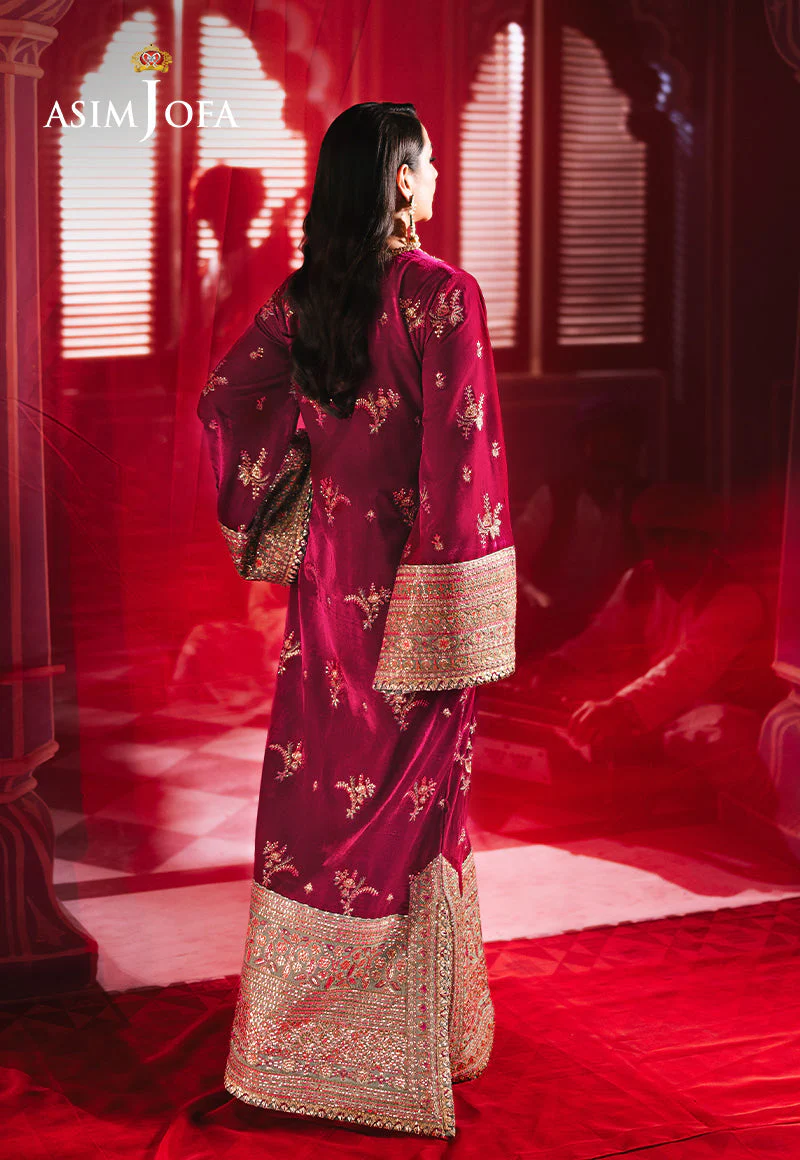 Asim Jofa Designers Limited Edition Ajmvd-06 Embroidered Velvet Stitched 2 Pcs - Image 2