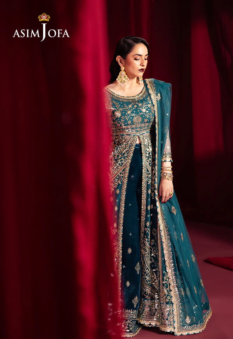 Asim Jofa Designers Limited Edition Ajmvd-09 Embroidered Velvet Stitched 3 Pcs - Image 4