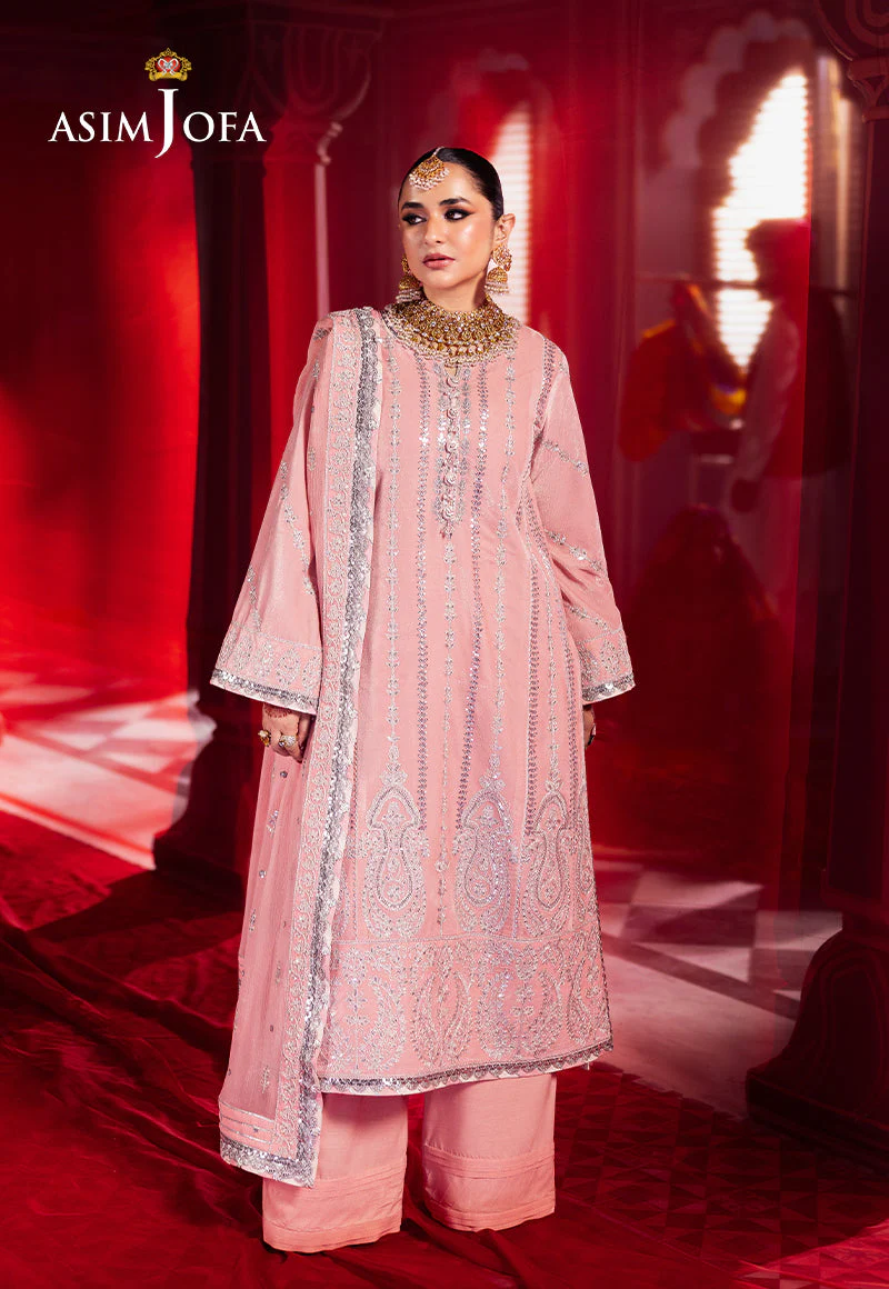 Asim Jofa Designers Limited Edition Ajmvd-12 Embroidered Velvet Stitched 3 Pcs - Image 7