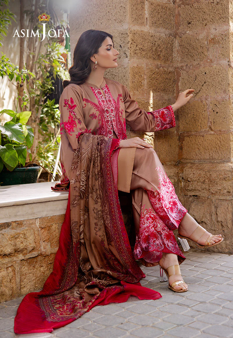 The Minimal Pret By Asim Jofa Stitched 3 Piece Formals Collection-AJPB-202 - Image 6