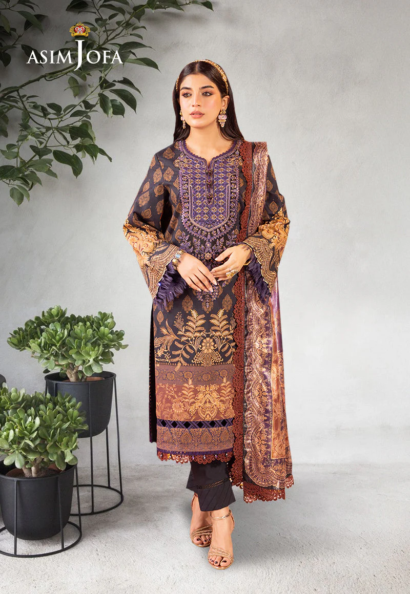 Asim Jofa Asra Festive Ajra-01 Embroidered Jacquard 3 Pcs