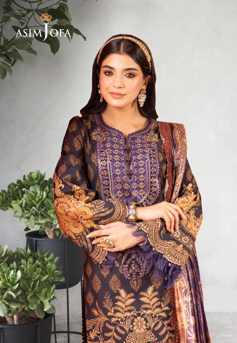 Asim Jofa Asra Festive Ajra-01 Embroidered Jacquard 3 Pcs - Image 3