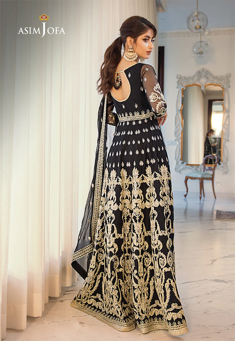 Asim Jofa Festive Jashn/ Jaan e Adaa sajal edit Ajse-03 Embroidered Net 3 Pcs - Image 6
