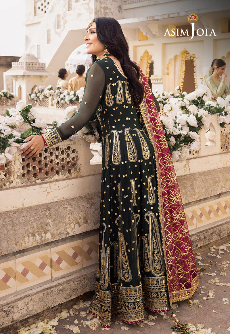 Asim Jofa Shehnai Festive Pret Ajshp-11 Embroidered Raw Silk Stitched 3 Pcs - Image 2