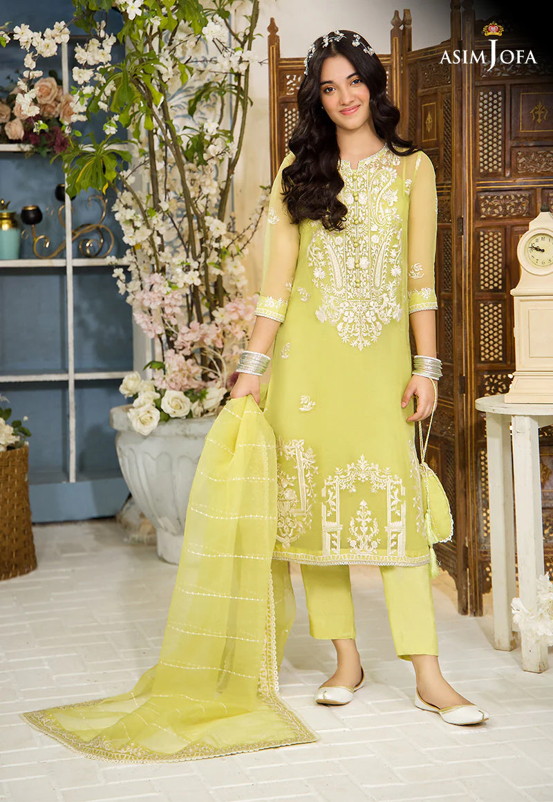 Asim Jofa Teens Festive '23 Ajtf-02 Embroidered Organza 3 Pcs